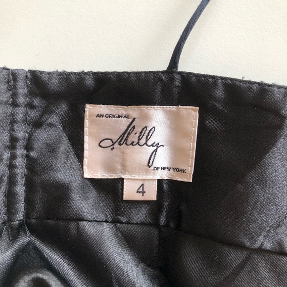 Milly of New York Black Grey Burnout Spaghetti Strap Babydoll Dress 90s Y2K Sz 4 - Picture 8 of 13